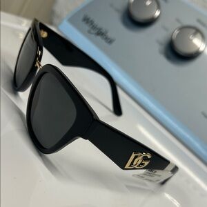 D&G Black Sunglasses with Gold Logo